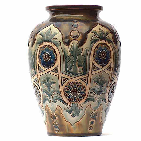A Doulton Lambeth 8.75in vase by Frank A Butler