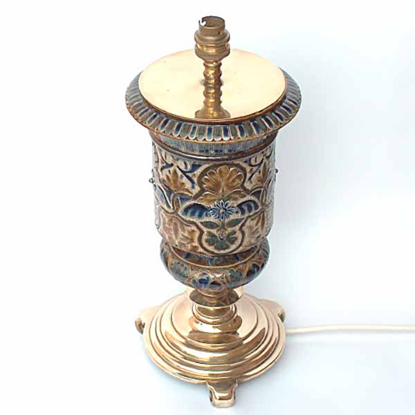 A Doulton Lambeth Electric Lamp by Edith Lupton