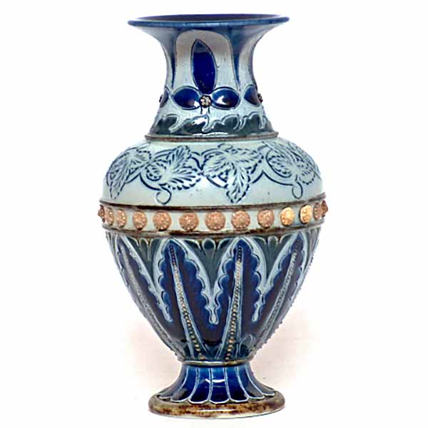 Doulton Lambeth stoneware 7" vase by Bessie J Youatt