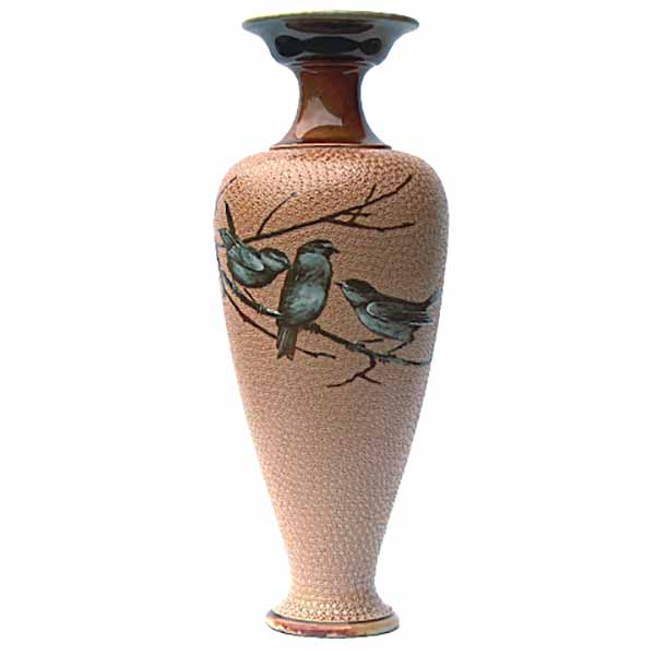 A 12.25" Doulton Lambeth vase by Florence Barlow