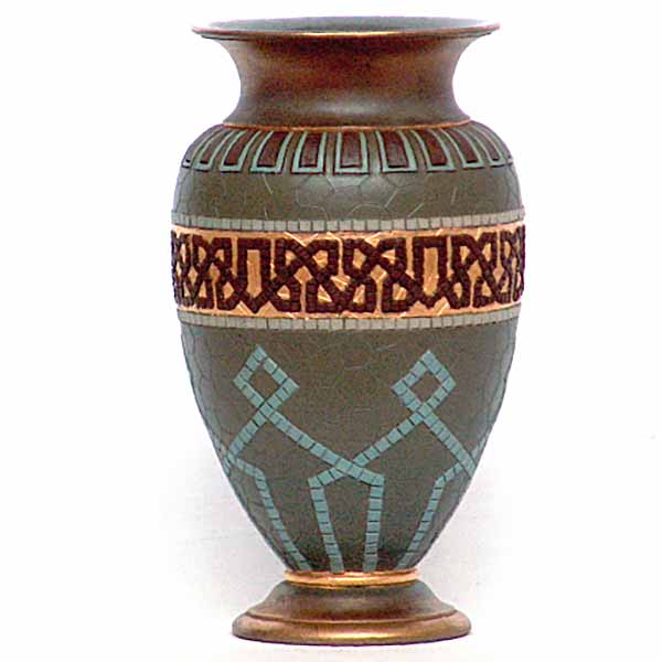 a Doulton Lambeth Siliconware vase by Eliza Simmance