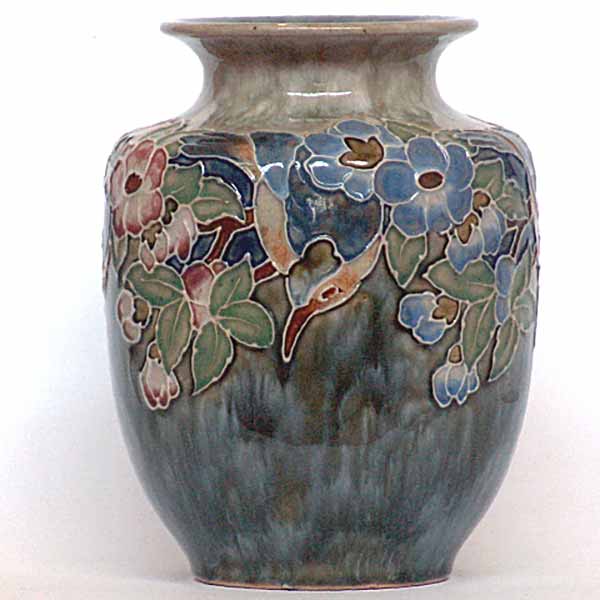 A superb Royal Doulton vase by Vera Huggins