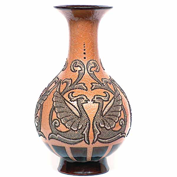 An 11.5in important Doulton Lambeth vase by Eliza Simmance - 219
