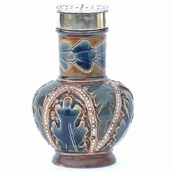 A Doulton Lambeth 7.5cm (3in) pepperette by Jessie Bowditch