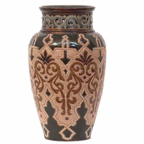 Frank A Butler -  a Doulton Lambeth Iznik-style stoneware vase - 756