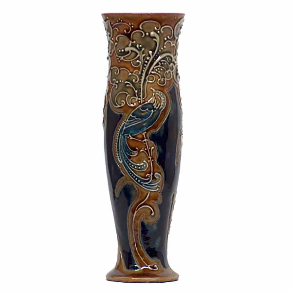 Mark V Marshall -  a Royal Doulton stoneware vase with bird design  893C