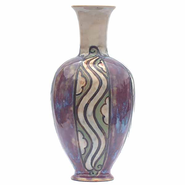 Margaret E Thompson - a Royal Doulton 28cm(11in) stoneware vase - 45