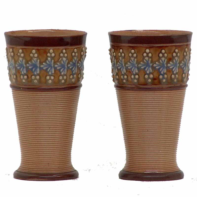 A Royal Doulton pair of 11cm (4.5in) beakers – 5035