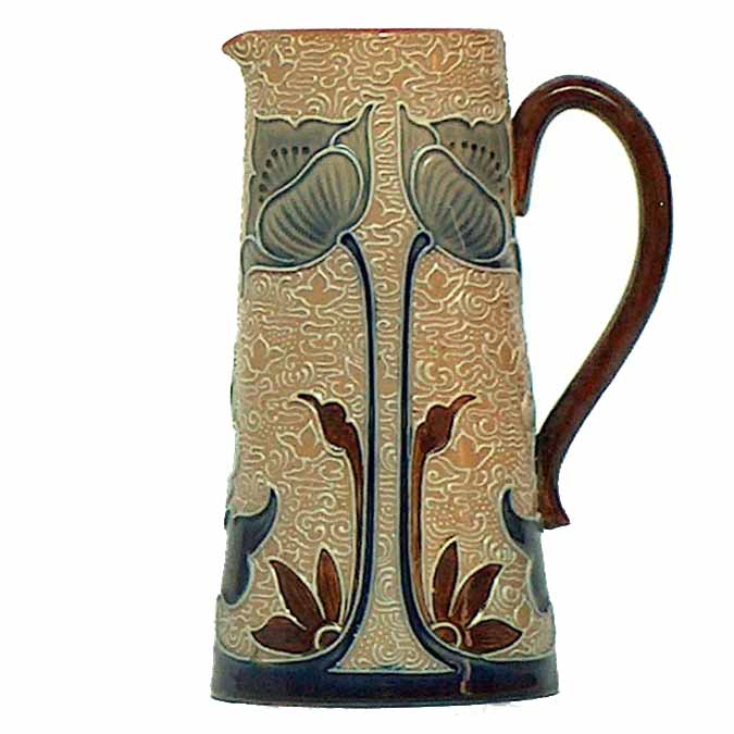 A 6.75in (17cm) Doulton Lambeth tube-lined jug designed by Frank Butler - 3131