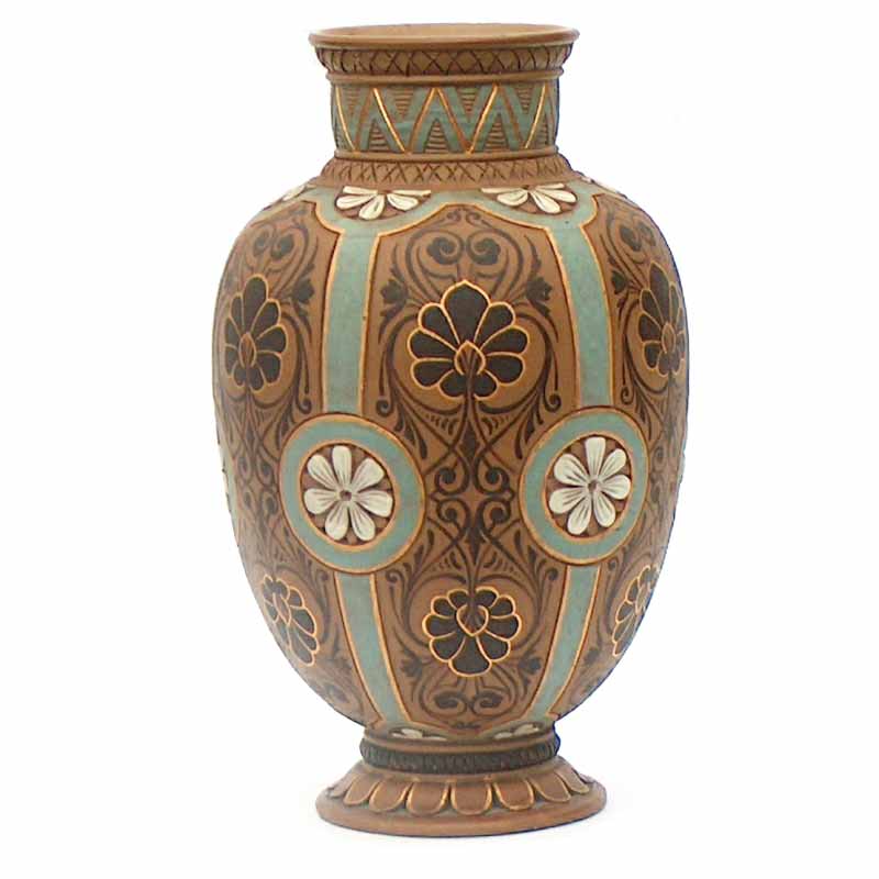 Edith Lupton - an 8.5in (22cm) Doulton Lambeth Silicon ware vase - 709