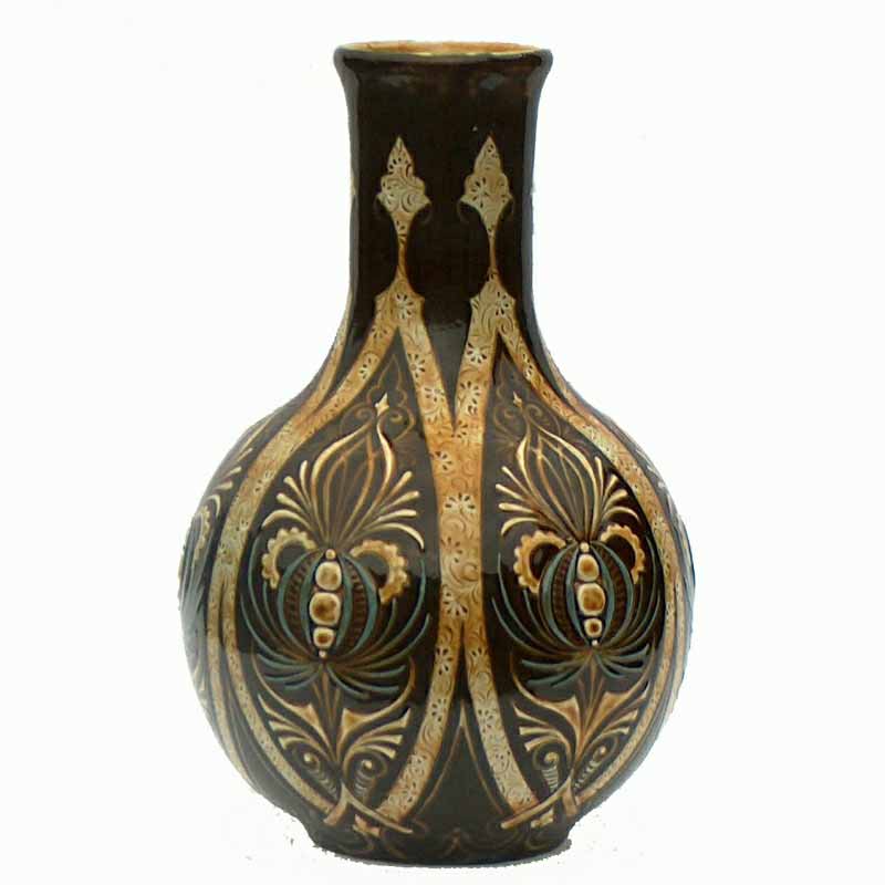 Edith Lupton - a 10.25in (26cm) Doulton Lambeth vase by Edith Lupton - 438