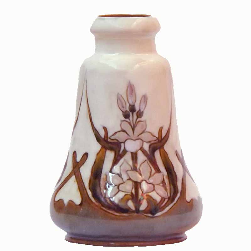 A 7in (17.5cm) Royal Doulton Art Nouveau vase by Eliza Simmance - 414