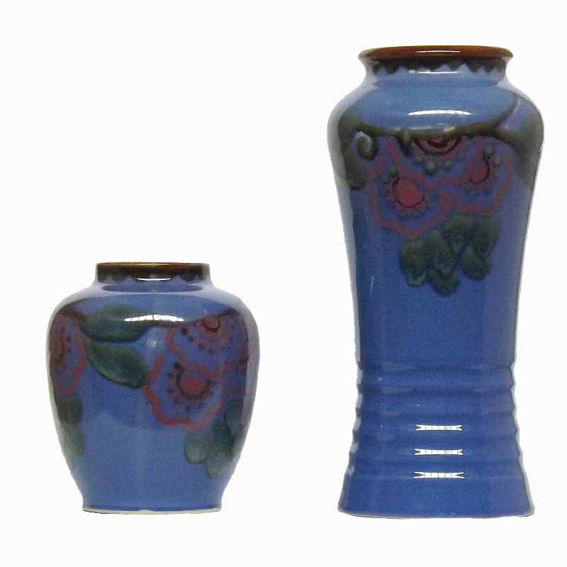 Vera Huggins - Two Art Deco Royal Doulton vases - 5520/1 