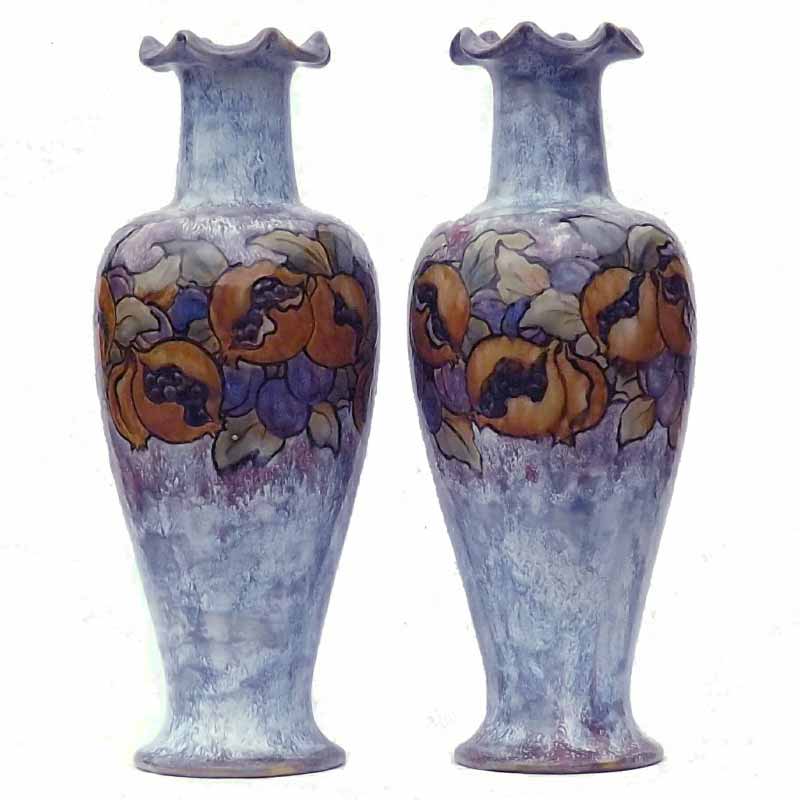 Eliza Simmance - A pair of 12.75in (32cm) Royal Doulton Art Nouveau vases - 233
