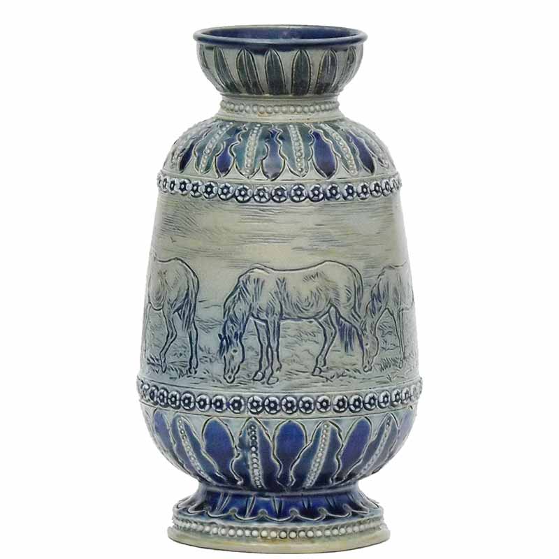 A 7in (18cm) Doulton Lambeth vase by Hannah Barlow - 768 