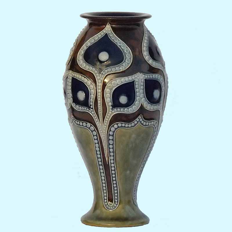 A 7.25in (18cm) Doulton Lambeth vase designed by Frank A Butler - 565