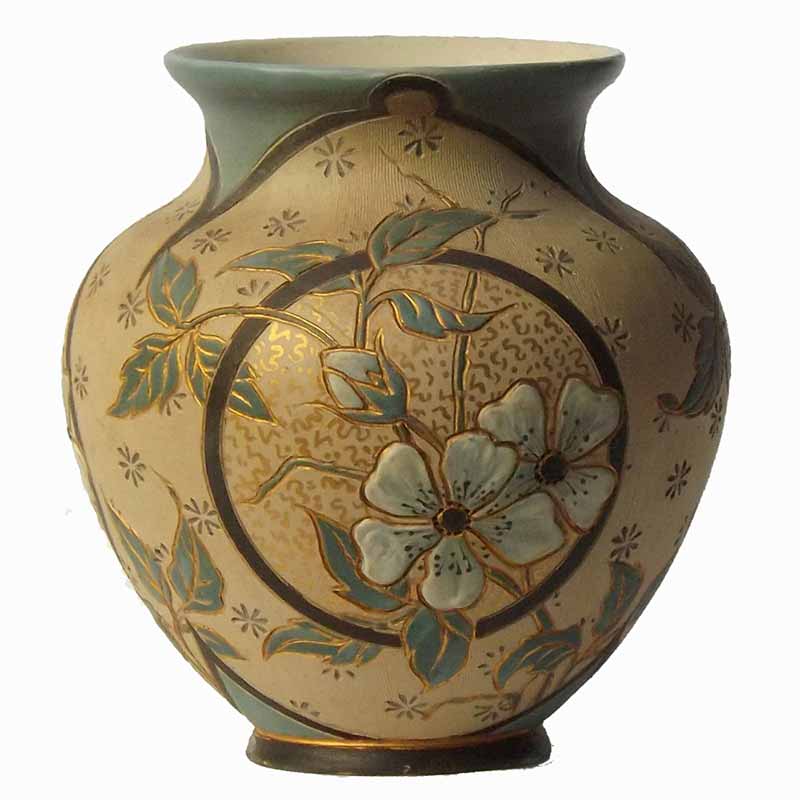 Edith D Lupton - A 6in (15cm) Doulton Lambeth siliconware vase - 363