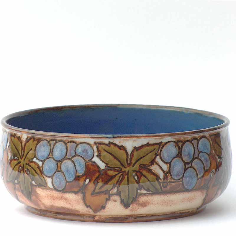 Royal Doulton stoneware bowl decorated with vines