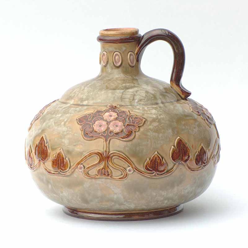 Royal Doulton Art Nouveau stoneware flask by Marion Holbrook