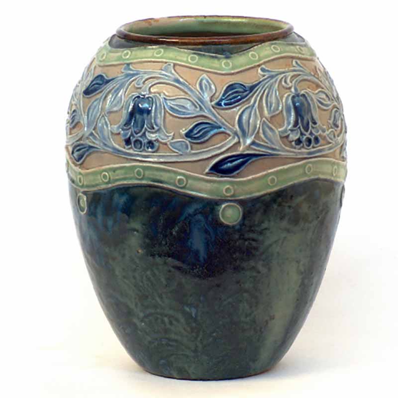 Royal Doulton Art Nouveau tube-lined stoneware vase